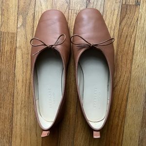 Everlane The Day Leather Ballet Flat, Size 7, toasted Almond